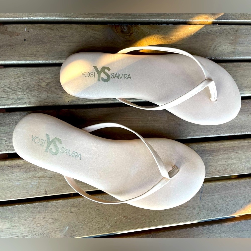 Yosi Samra Leather Flip Flops